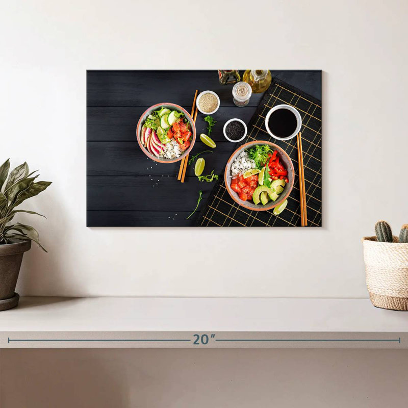 Yarlin Salmon Poke Bowls, 8" H x 12" W