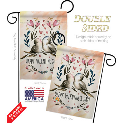 Ensemble de drapeaux en polyester 18 po x 13 po Love Bird