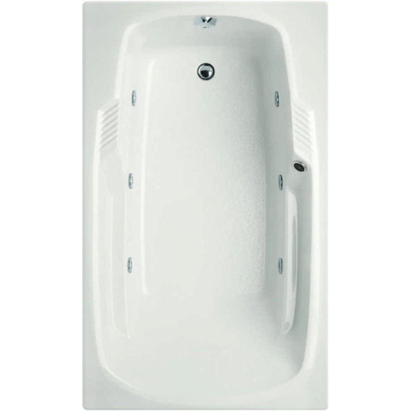 Isabella 66'' L Bathtub, White, Polished Nickel