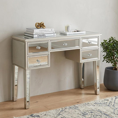 Danielys 43'' Glass Top Console Table