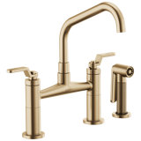 Litze® Bridge Faucet with Angled Spout and Side Sprayer