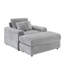 Canapé simple 42,52 po en velours côtelé gris-460661779