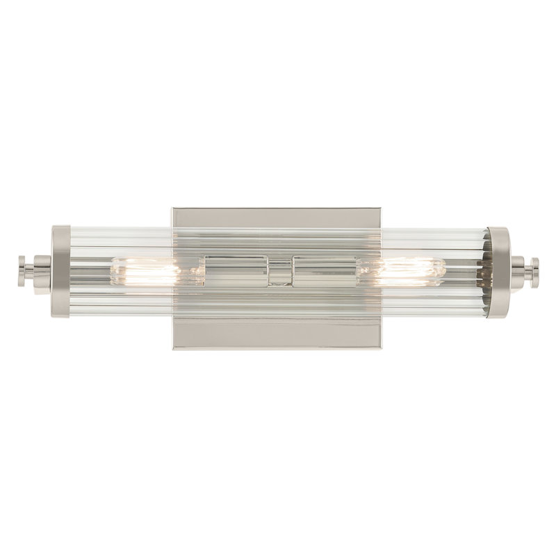 Tarves Steel Armed Sconce, Polished Nickel