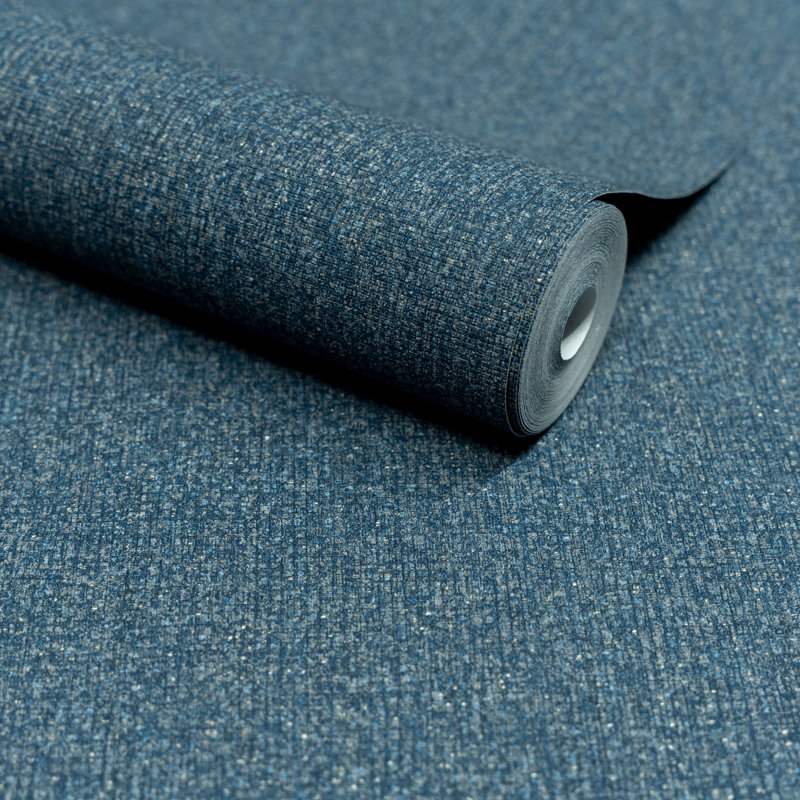 Surfaces Collection Stone Texture Wallpaper Roll, Blue