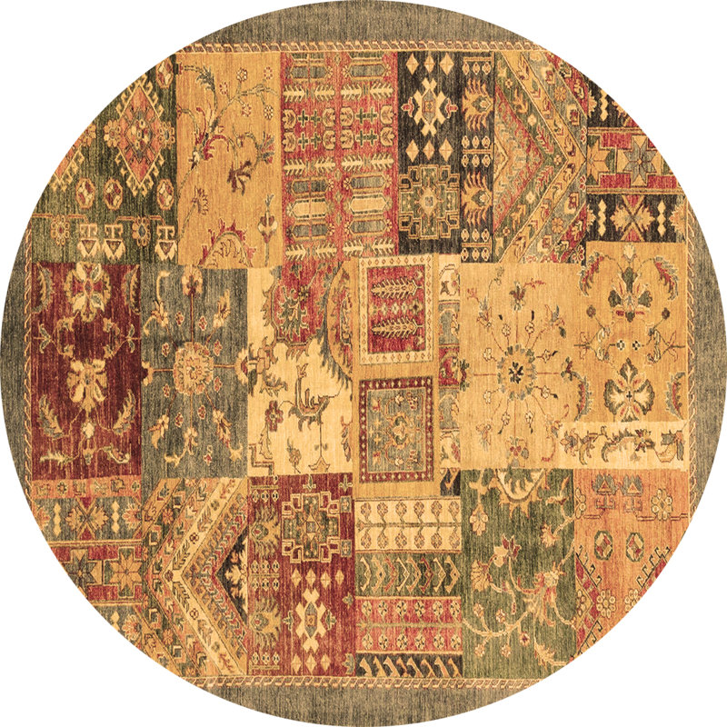 Abstract Indoor Rug, Round 6'
