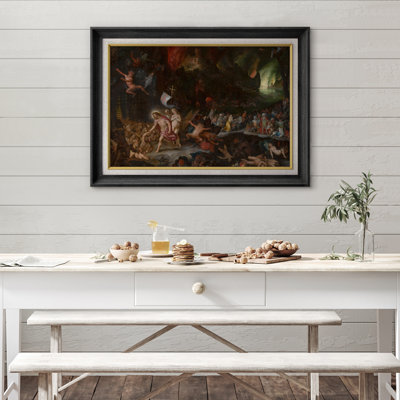 Resurrection of Christ Judgment Scene Biblical Artwork, Living Room Pictures, Framed Canvas Giclee Print Wall Art.