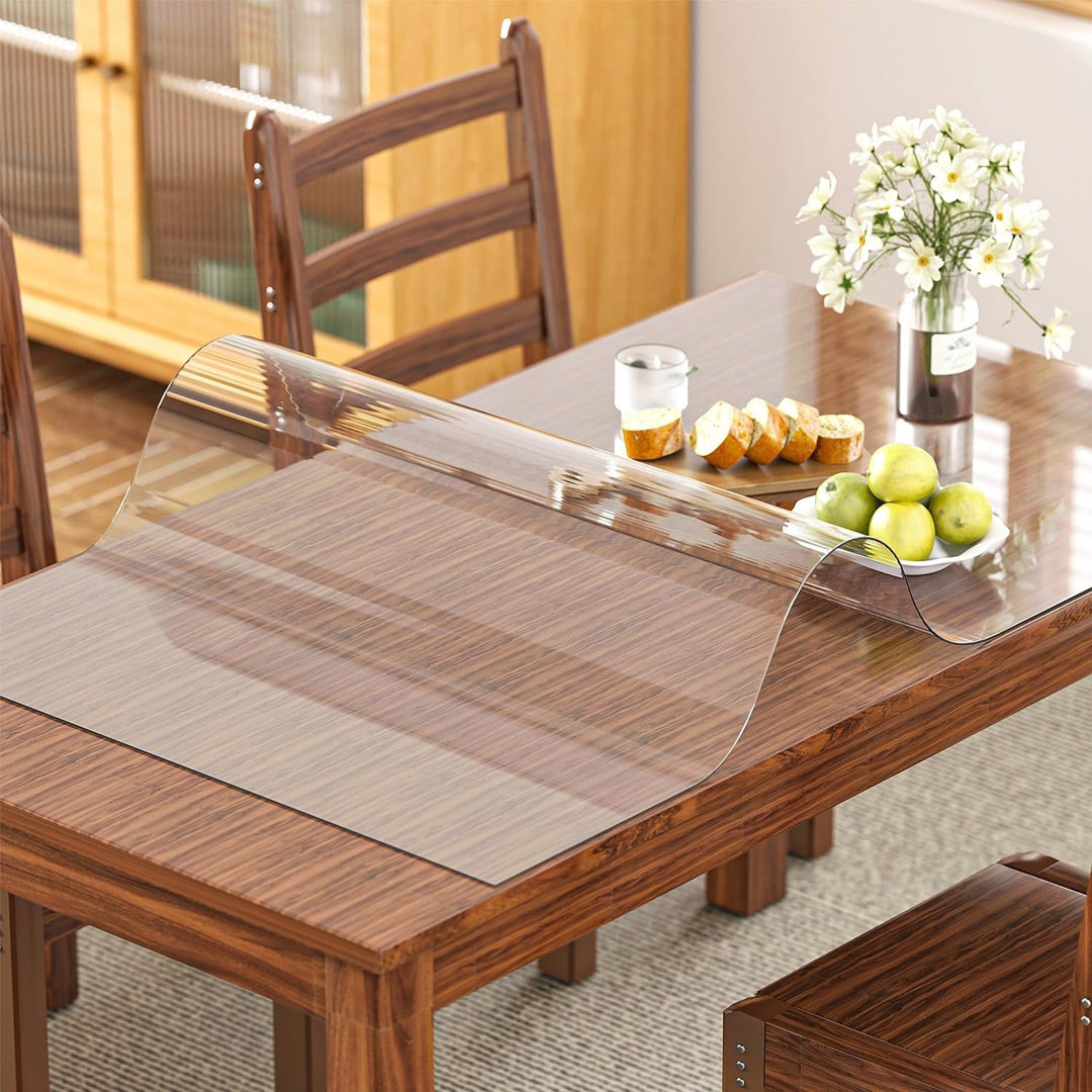 Clear PVC Tablecloth Cover Protector 100x200cm Transparent Waterproof Tablecloths 2mm