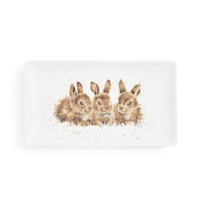 Wrendale Designs - Rectangular Tray (Rabbits)