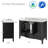 Mandilyn 48" Fully Assembled Single Sink Bathroom Vanity with Engineered Stone Top, Ceramic Sink, Hand Paint-803823140
