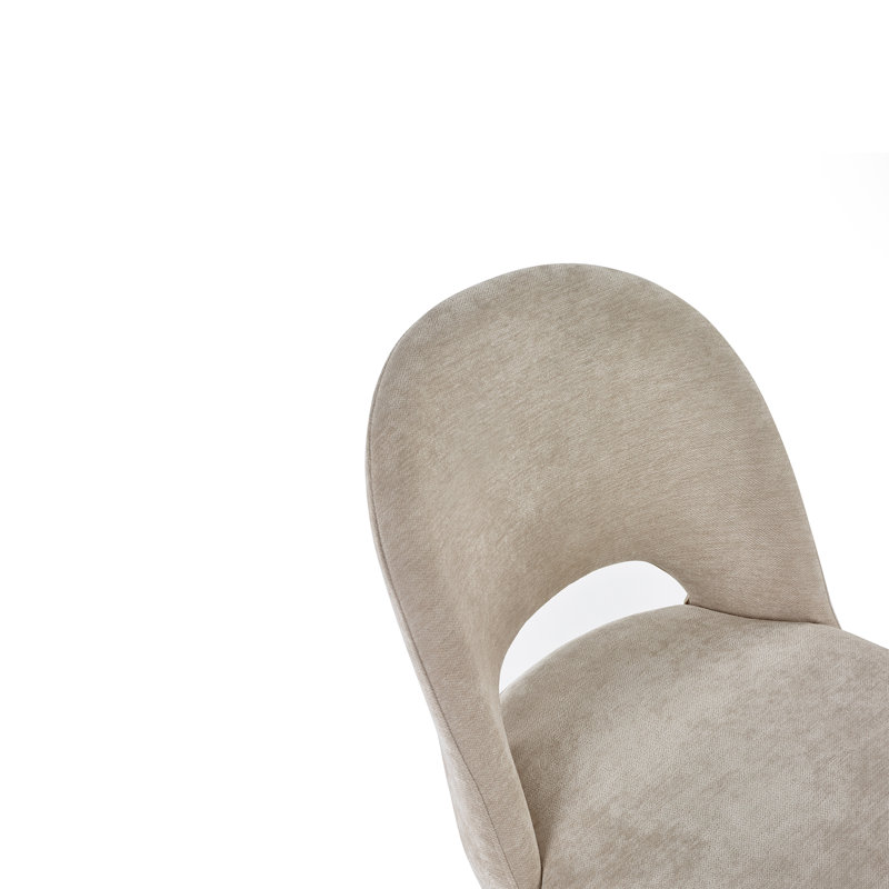 Rodborough 49cm H Polyester Upholstered Wing Back Side Chair, Cream