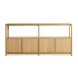 Open Plan Low Bookcase with Storage