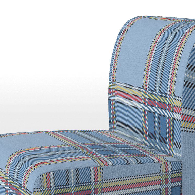 Fauteuil de chambre bleu à carreaux - Tartan