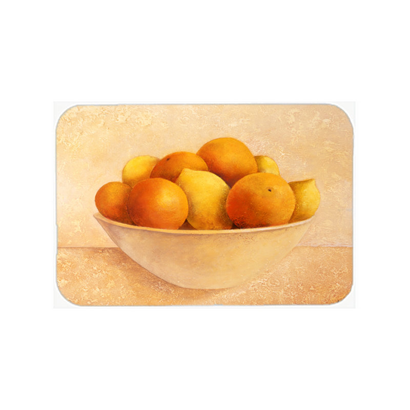 Caroline's Treasures Oranges and Lemons in a Bowl Glass Cutting Board