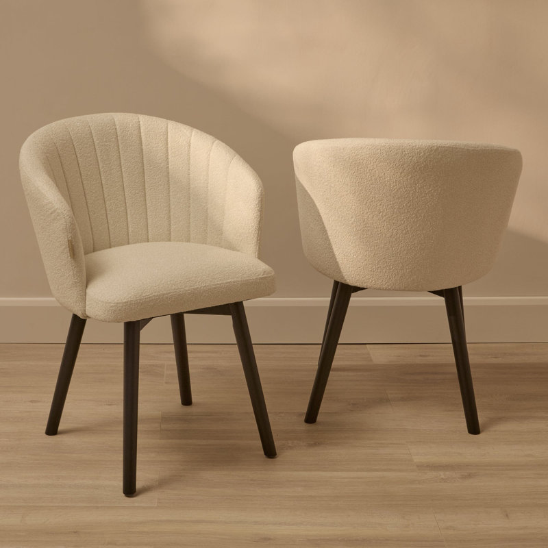 53 H Upholstered Dining Chair, Light Beige