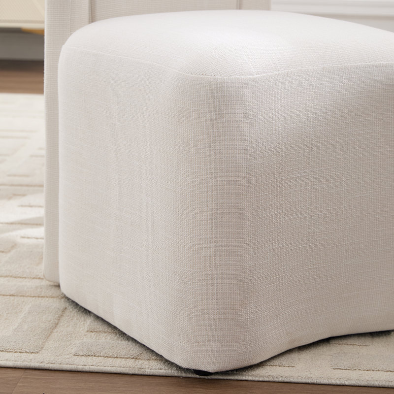 Upholstered Dining Chair Kitchen Side Chairs, White