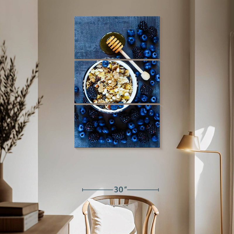 Yarlin Nutritious Dark Berries, 65" H x 42" W