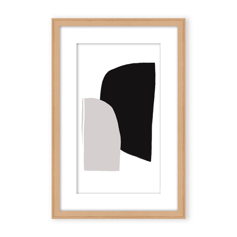 Abstractions No 5 Print by Anastasia Sawall, 36" H x 24" W x 1.125" D, Beige, Framed Matted Print