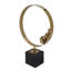 Sculpture anneau Mavis avec base en marbre-84978329