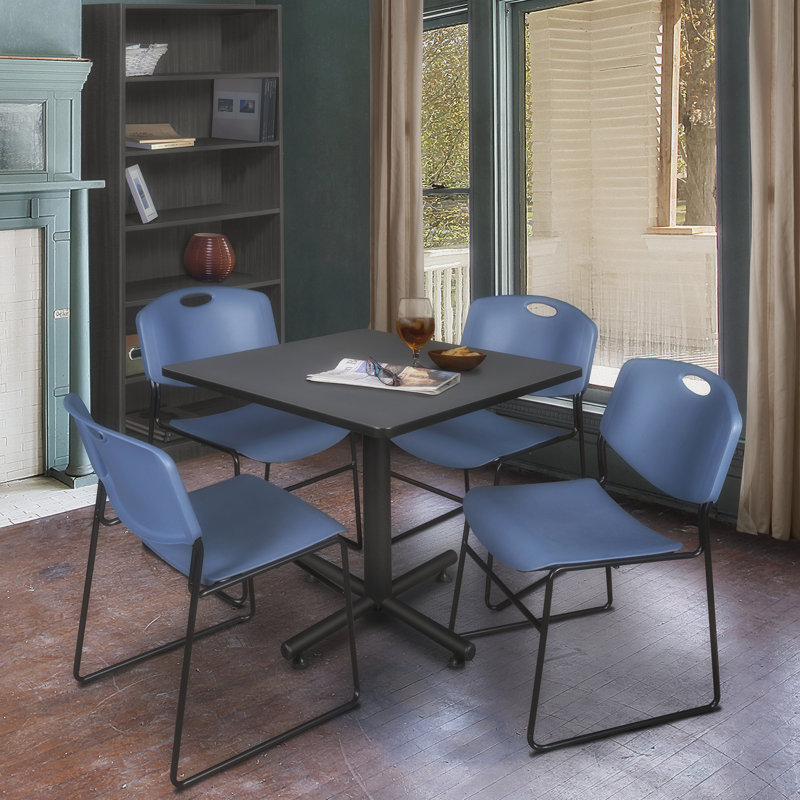 Nicklo rest room table, Stratifié gris