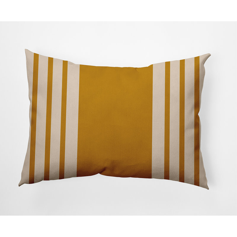 Coussin décoratif à rayures, Automne doré