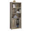 Bibliothèque avec portes, finition brune