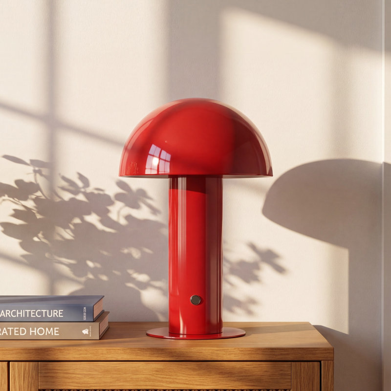 Viv Metal Desk Lamp, Red