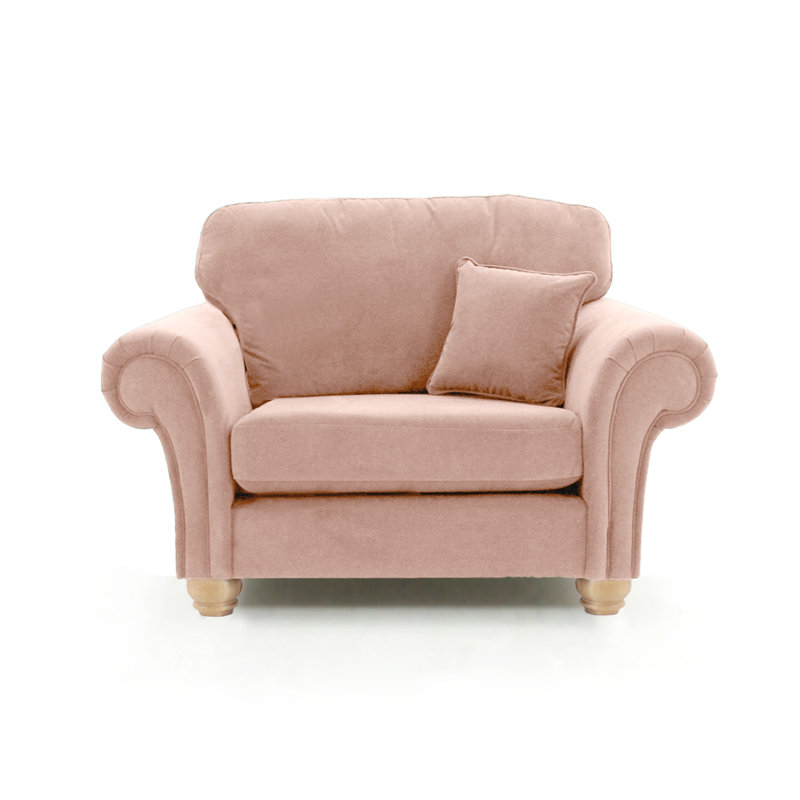 Foreston Velvet Armchair, Blush