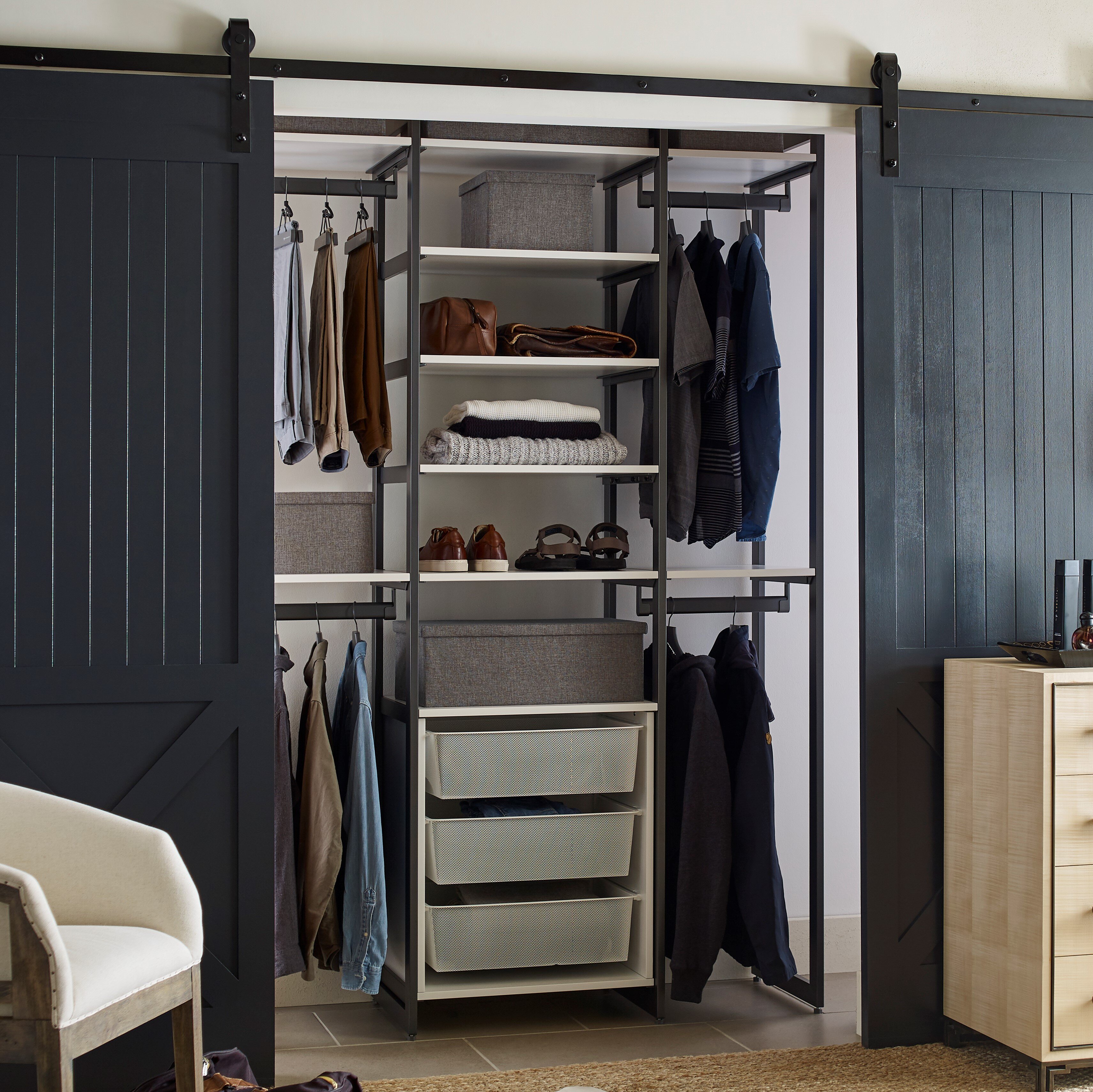 Versatile 97W Walk-In Closet Organizer