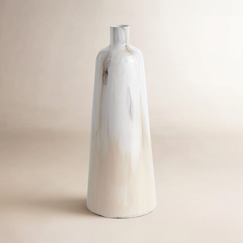 Metal Table Vase, 17.75" H x 6.5" W x 6.5" D