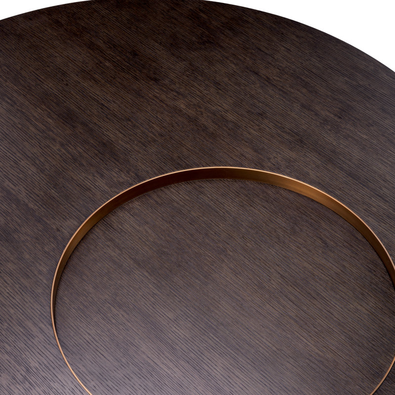 Otus Coffee Table, Mocha Top/Brushed Brass Base