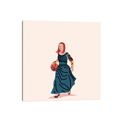 Balling Mona by Elad Shagrir - Wrapped Canvas Gallery-Wrapped Canvas Giclée