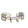 Ojeda 3-Piece Aluminum Outdoor Conversation Set