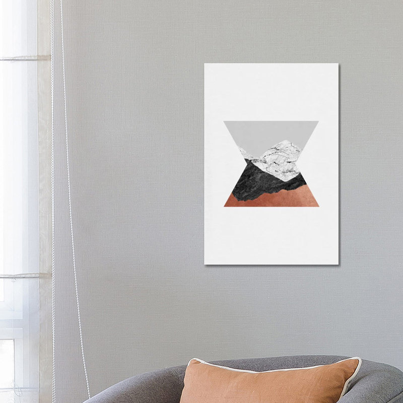 Copper Geometric IV 1 Piece Wrapped Canvas Wall Art, 66.04 cm H x 45.72 cm W x 3.175 cm D