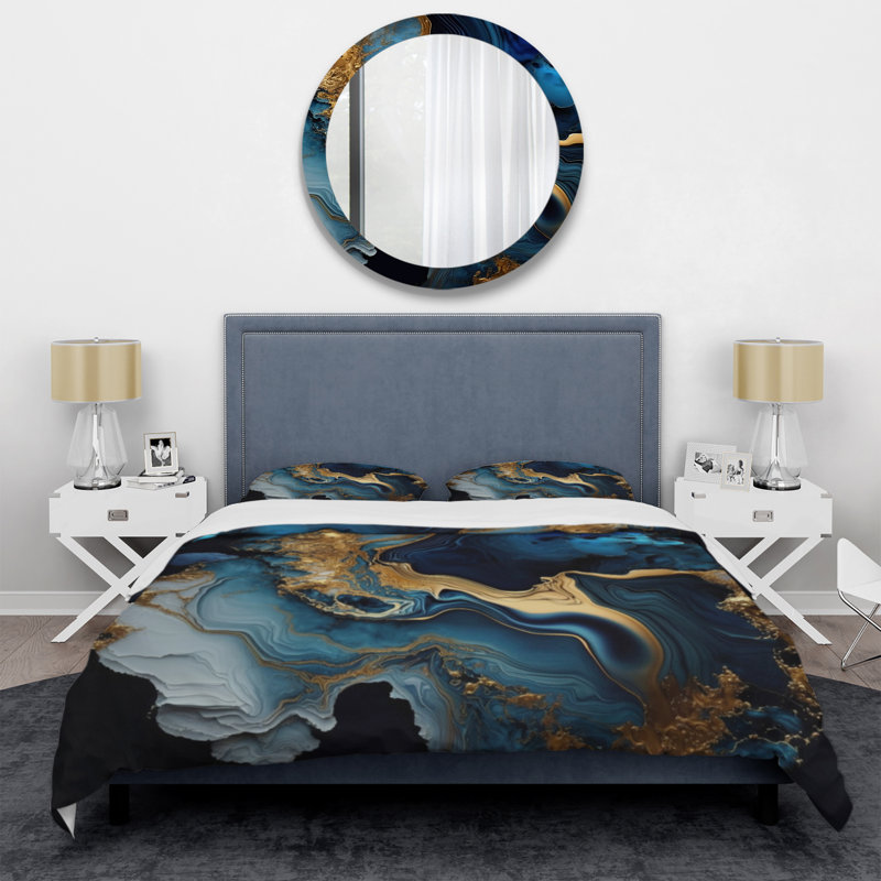  Microfiber / Polyester Duvet Cover Set, Queen Duvet Cover + 2 Standard Shams