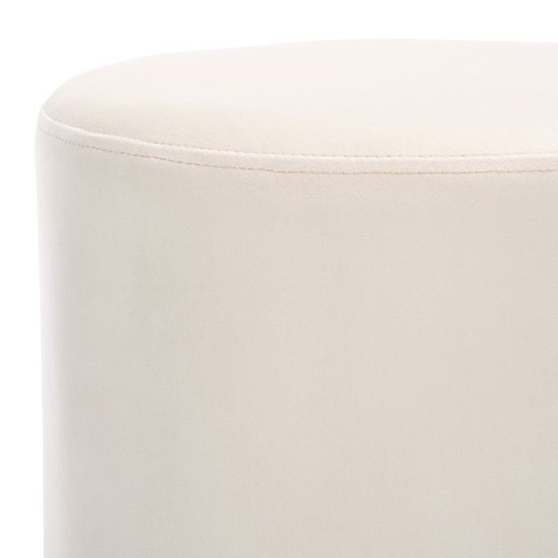 Dishner Ottoman With Tassel, Ivory