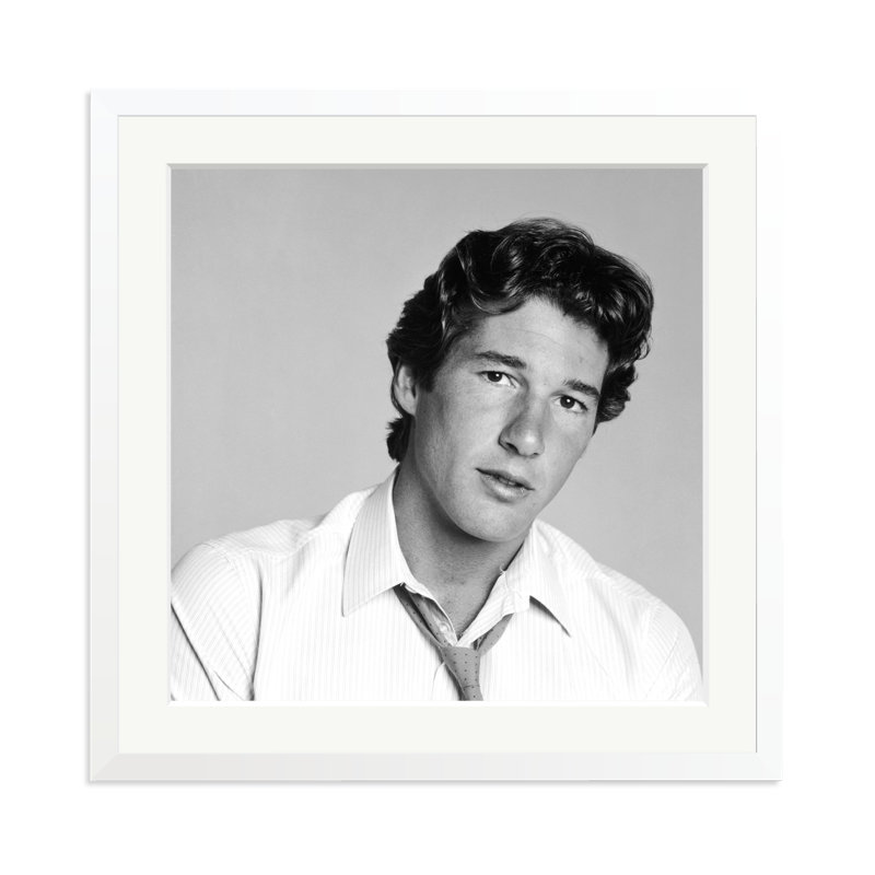 Richard Gere in the Studio, White, 25" H x 25" W