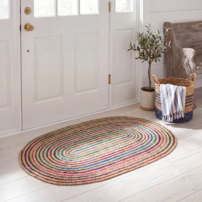 Tapis en jute tissé à la main Abhay