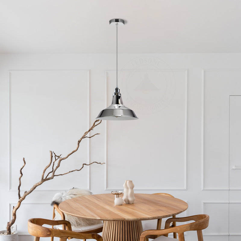 Barkbridge 1 - Light Chrome Single Pendant, Yes