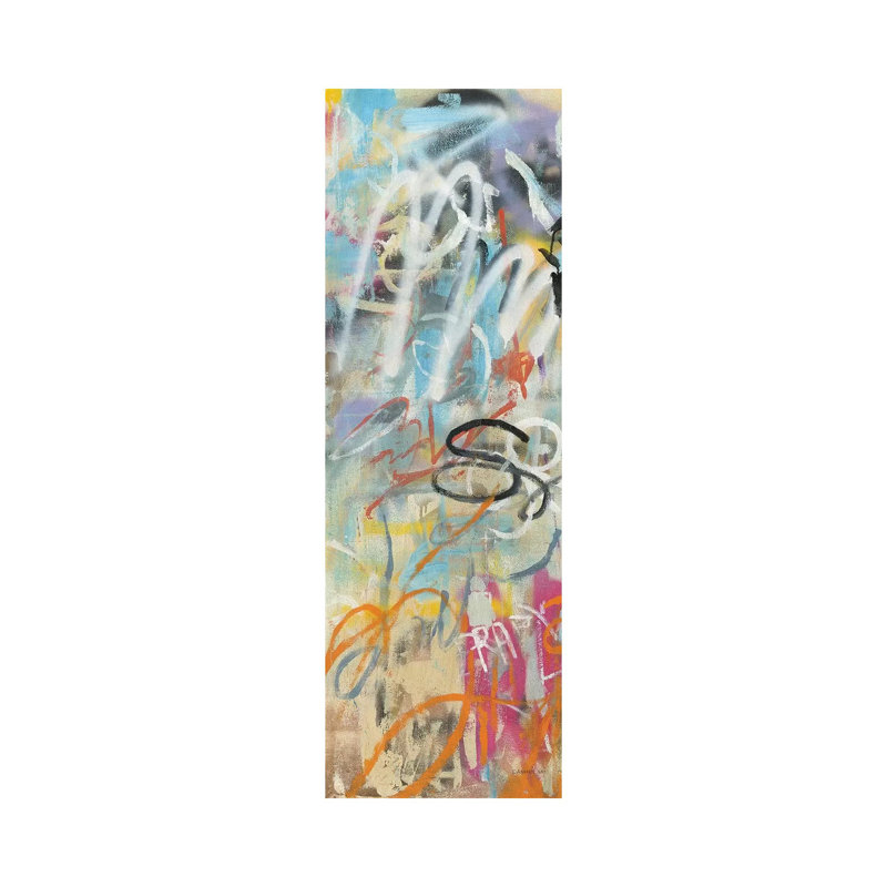 Graffiti Love Panel I by Danhui Nai - Wrapped Canvas Panoramic Painting, 30.48 cm H x 91.44 cm W x 1.91 cm D