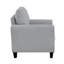 Chaise transitionnelle 1pc avec tissu texturé gris foncé et rembourrage à ressorts pour sièges