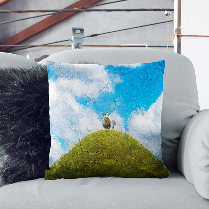 Square Cushion, 40cm H x 40cm W x 15cm D, Stone