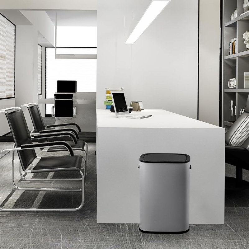 13 Gallon Automatic Sensor Trash Can with Motion Activated Lid - Touchless Kitchen & Bathroom Garbage Bin