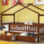 Lit simple en bois avec deux tiroirs-1173772098