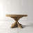 Kosi Teak Round Solid Wood Top with Solid Wood Base Dining Table-352731294
