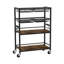 Chariot de rangement sur roulettes à 4 niveaux pour la cuisine, porte-panier sur roulettes, tablette multi-usages