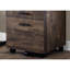 Classeur de bureau avec roulettes, brun, armoire de rangement efficace, stratifié brun, mobilité et fonctionnalité