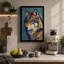 Expressive Wolf Modern - Wrapped Canvas-2057316332-2057316335