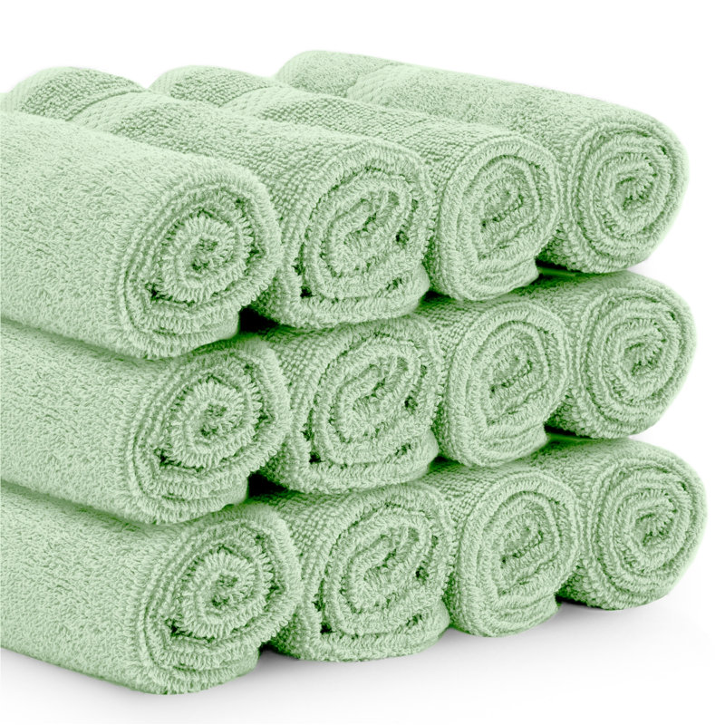 Essuie-mains 100% coton Aldene, Vert