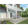 Sierra 116.14 x 123.62 Glass White Cover Patio Awning