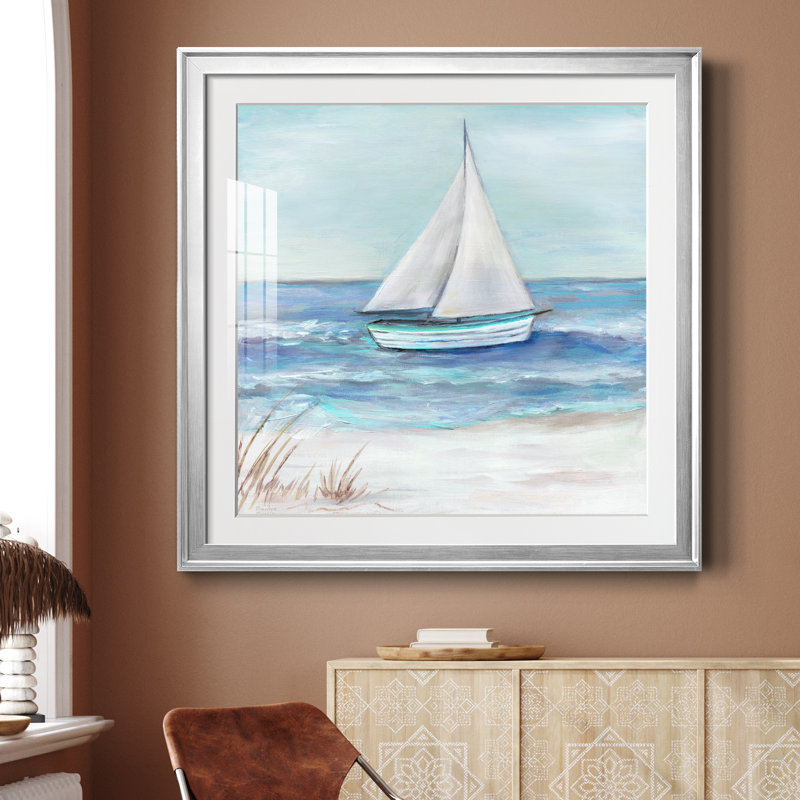 " Gulf Shores I " Painting Print, Silver, 28" H x 28" W x 1" D